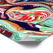 Kleurrijke moderne Abstracte Fluid Art Poster (Hoek)