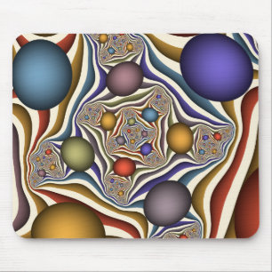 Kleurrijke, moderne, abstracte fractale kunst die muismat