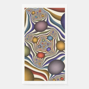 Kleurrijke, moderne, abstracte fractale kunst die servet