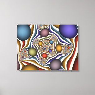 Kleurrijke moderne abstracte fractale kunst die vl canvas afdruk