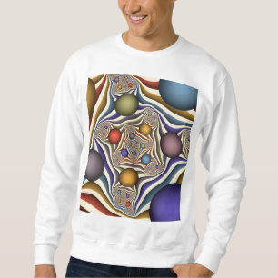 Kleurrijke moderne abstracte fractale kunst die vl trui