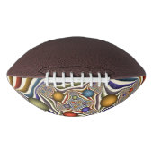 Kleurrijke, moderne Abstracte fractale kunst omhoo American Football (Voorkant)