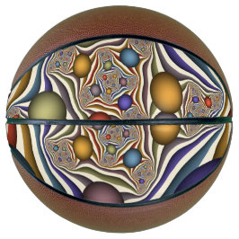 Kleurrijke, moderne Abstracte fractale kunst omhoo Basketbal