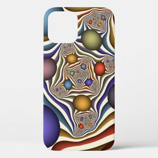 Kleurrijke, moderne Abstracte fractale kunst omhoo Case-Mate iPhone Case (Achterkant)