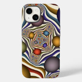 Kleurrijke, moderne Abstracte fractale kunst omhoo Case-Mate iPhone Case (Achterkant)