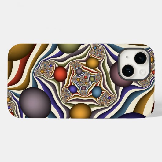Kleurrijke, moderne Abstracte fractale kunst omhoo Case-Mate iPhone Case (Achterkant (horizontaal))