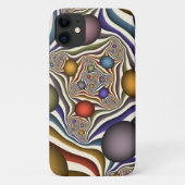 Kleurrijke, moderne Abstracte fractale kunst omhoo Case-Mate iPhone Case (Achterkant)