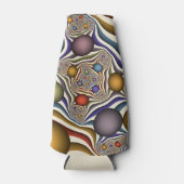 Kleurrijke, moderne Abstracte fractale kunst omhoo Flesjeskoeler (Voorkant)