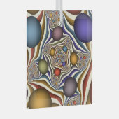 Kleurrijke, moderne Abstracte fractale kunst omhoo Glas Ornament (Voorkant Rechts)