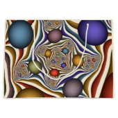 Kleurrijke, moderne Abstracte fractale kunst omhoo Groot Cadeauzakje (Voorkant)