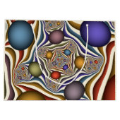 Kleurrijke, moderne Abstracte fractale kunst omhoo Groot Cadeauzakje (Achterkant)