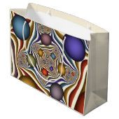 Kleurrijke, moderne Abstracte fractale kunst omhoo Groot Cadeauzakje (Achterkant Gekanteld)