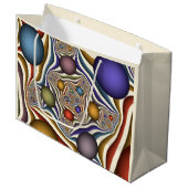 Kleurrijke, moderne Abstracte fractale kunst omhoo Groot Cadeauzakje (Voorkant Gekanteld)