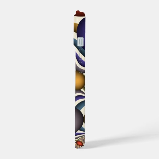 Kleurrijke, moderne Abstracte fractale kunst omhoo iPhone 15 Case (Linkerkant)