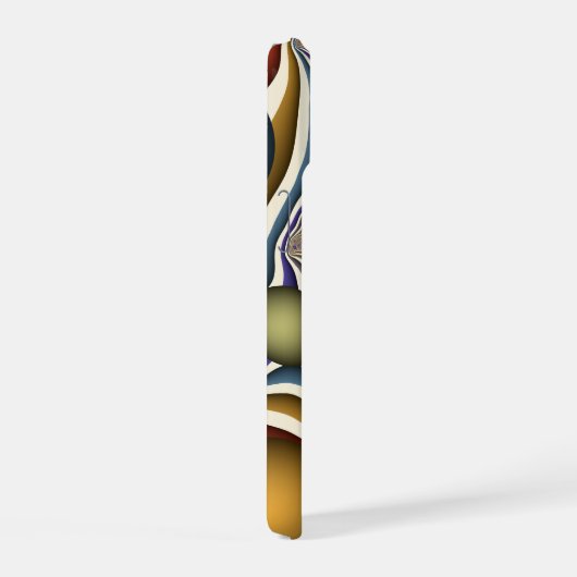 Kleurrijke, moderne Abstracte fractale kunst omhoo iPhone 15 Case (Rechterkant)