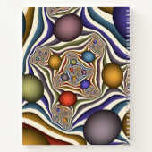 Kleurrijke, moderne Abstracte fractale kunst omhoo Notitieboek (Achterkant)