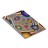 Kleurrijke, moderne Abstracte fractale kunst omhoo Notitieboek (Rechterzijde)