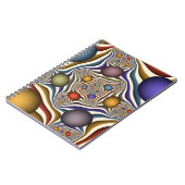 Kleurrijke, moderne Abstracte fractale kunst omhoo Notitieboek (Linkerzijde)