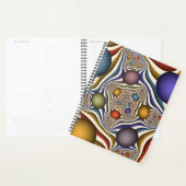 Kleurrijke, moderne Abstracte fractale kunst omhoo Planner (Display)