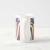 Kleurrijke, moderne Abstracte fractale kunst omhoo Porselein Kop (Achterkant)