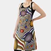 Kleurrijke, moderne Abstracte fractale kunst omhoo Schort (Insitu)