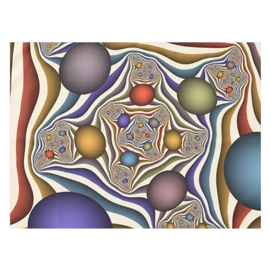 Kleurrijke, moderne Abstracte fractale kunst omhoo Tafelkleed (Voorkant (Horizontaal))
