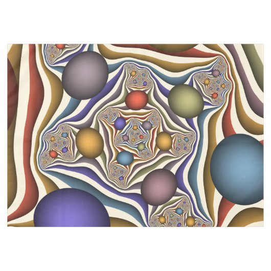 Kleurrijke, moderne Abstracte fractale kunst omhoo Tafelkleed (Voorkant (Horizontaal))