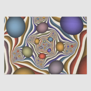 Kleurrijke, moderne Abstracte fractale kunst omhoo Tissuepapier