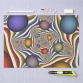 Kleurrijke, moderne Abstracte fractale kunst omhoo Tissuepapier (Craft)