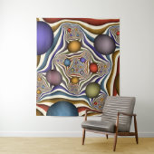 Kleurrijke, moderne Abstracte fractale kunst omhoo Wandkleed (In situ)