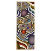 Kleurrijke, moderne Abstracte fractale kunst omhoo Wijn Cadeautas (Voorkant)