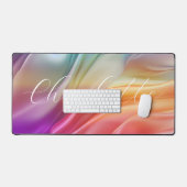 Kleurrijke moderne Abstracte golf gepersonaliseerd Bureaumat (Keyboard & Muis)