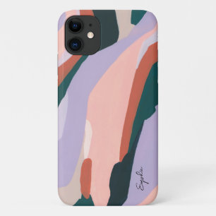 Kleurrijke Moderne Abstracte Kunst Aangepaste Naam Case-Mate iPhone Case