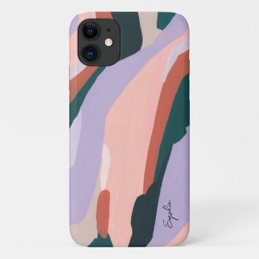 Kleurrijke Moderne Abstracte Kunst Aangepaste Naam Case-Mate iPhone Case (Achterkant)
