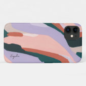 Kleurrijke Moderne Abstracte Kunst Aangepaste Naam Case-Mate iPhone Case (Achterkant (horizontaal))