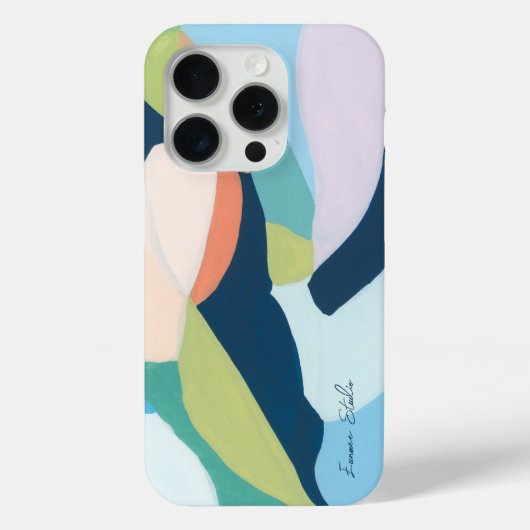 Kleurrijke Moderne Abstracte Kunst Aangepaste Naam Case-Mate iPhone Case (Achterkant)