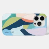 Kleurrijke Moderne Abstracte Kunst Aangepaste Naam Case-Mate iPhone Case (Achterkant (horizontaal))