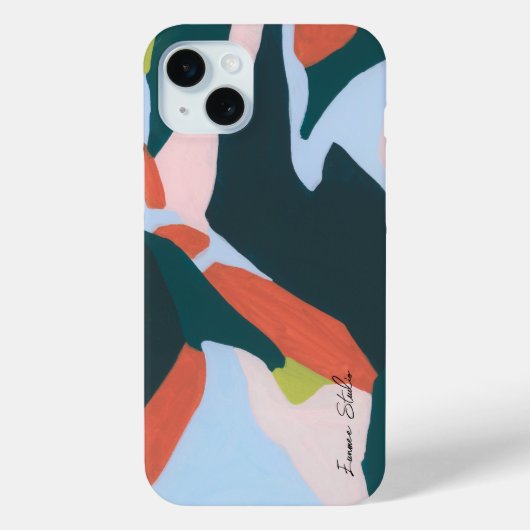 Kleurrijke Moderne Abstracte Kunst Aangepaste Naam Case-Mate iPhone Case (Achterkant)
