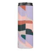 Kleurrijke Moderne Abstracte Kunst Aangepaste Naam Thermosbeker (Achterkant)