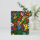 Kleurrijke moderne Abstracte kunst Briefkaart (Staand voorkant)