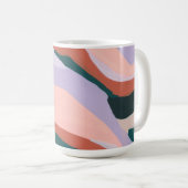 Kleurrijke moderne Abstracte kunst Custom Name Fav Koffiemok (Voorkant rechts)