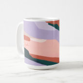 Kleurrijke moderne Abstracte kunst Custom Name Fav Koffiemok (Voorkant links)