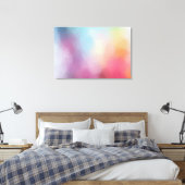 Kleurrijke moderne Abstracte kunst Elegante Trendy Canvas Afdruk (Insitu (Slaapkamer))