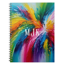 Kleurrijke moderne Abstracte kunst gepersonaliseer Notitieboek