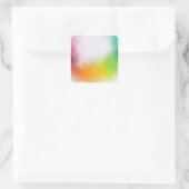 Kleurrijke Moderne Abstracte Kunst Lege Sjabloon T Vierkante Sticker (Tas)