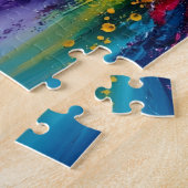Kleurrijke Moderne Abstracte Kunst Legpuzzel (Zijkant)