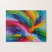Kleurrijke Moderne Abstracte Kunst Legpuzzel (Horizontaal)
