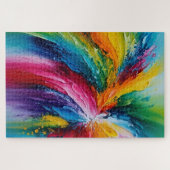 Kleurrijke moderne Abstracte kunst Legpuzzel (Horizontaal)