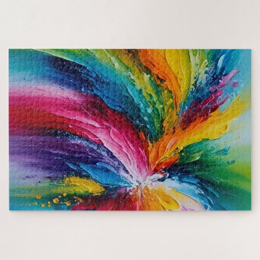 Kleurrijke moderne Abstracte kunst Legpuzzel (Horizontaal)