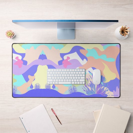 Kleurrijke moderne Abstracte kunst ontspannende co Bureaumat (Kantoor 1)